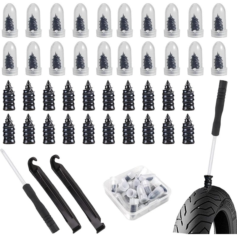 Tubeless Tire Sealant - Gummibolzen für Reifen, 40-teilige Gummireifen-Reparaturbolzen, schlauchloses