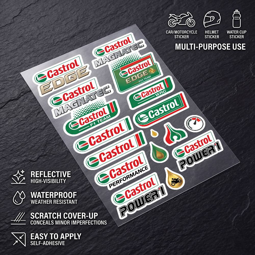 Bicycle Helmet - für Castrol Universal Mehrzweck-reflektierende, wasserdichte Aufkleber,