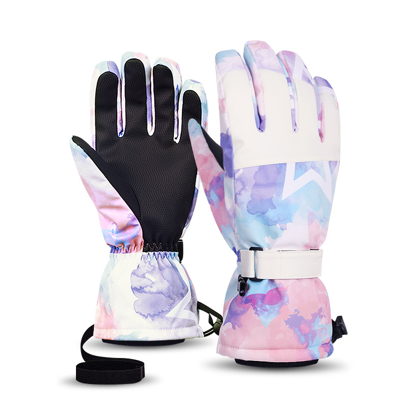Cycling Gear Cold Weather - Winter-Fahrradhandschuhe, rutschfest, Touchscreen, wasserdicht, Thermo-Handschuhe für
