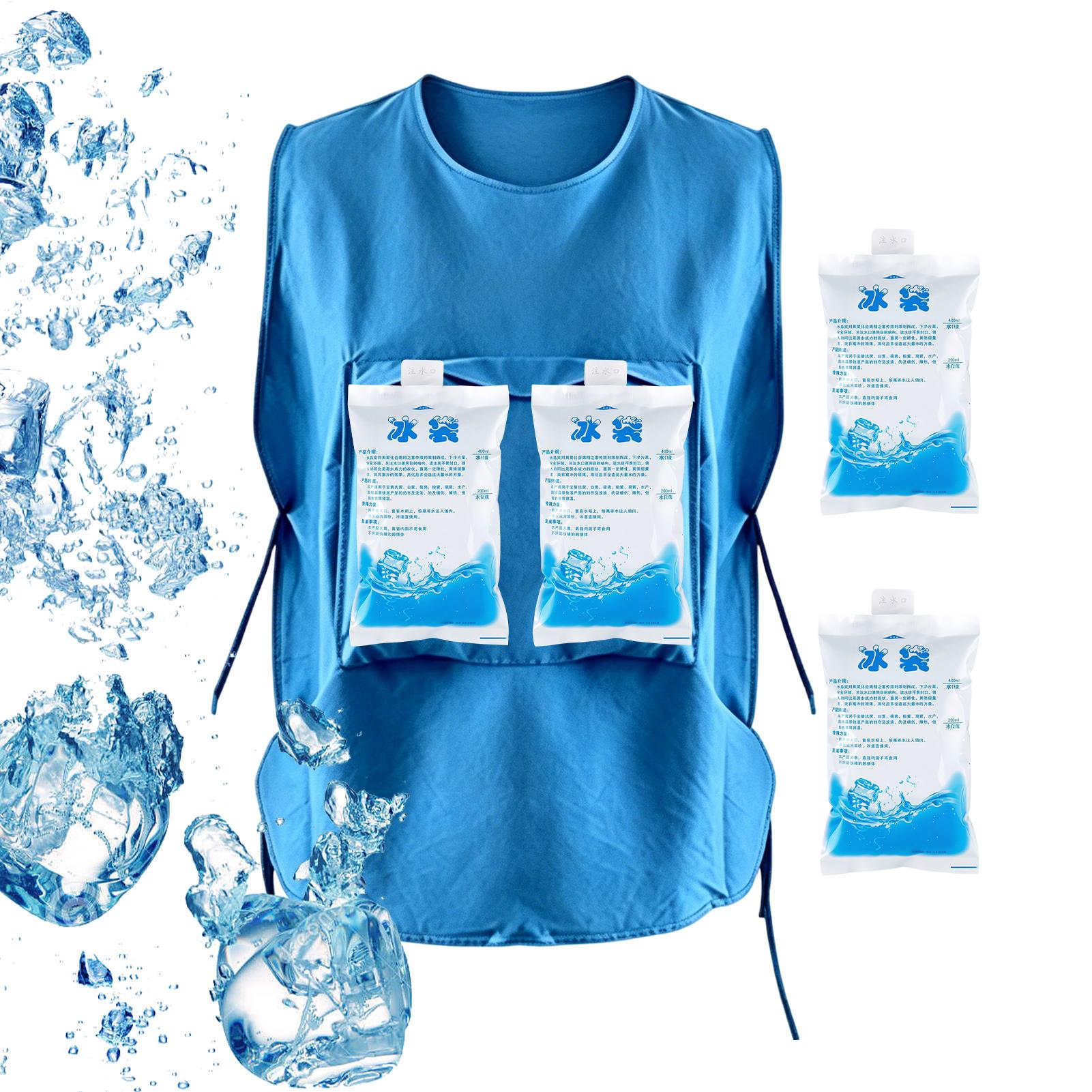 Cycling Gear Cold Weather - 4 Gel-Kühlpacks, Kühlweste, wiederverwendbar, zur Wärmelinderung,