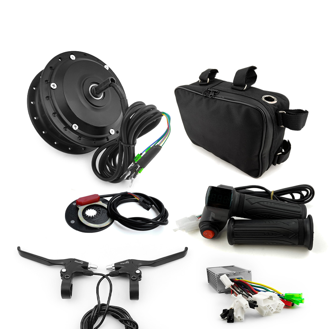 Cycling Gear Hub - Q02 250W Bürstenloser Getriebe-Nabenmotor, Gas-Umrüstsatz für
