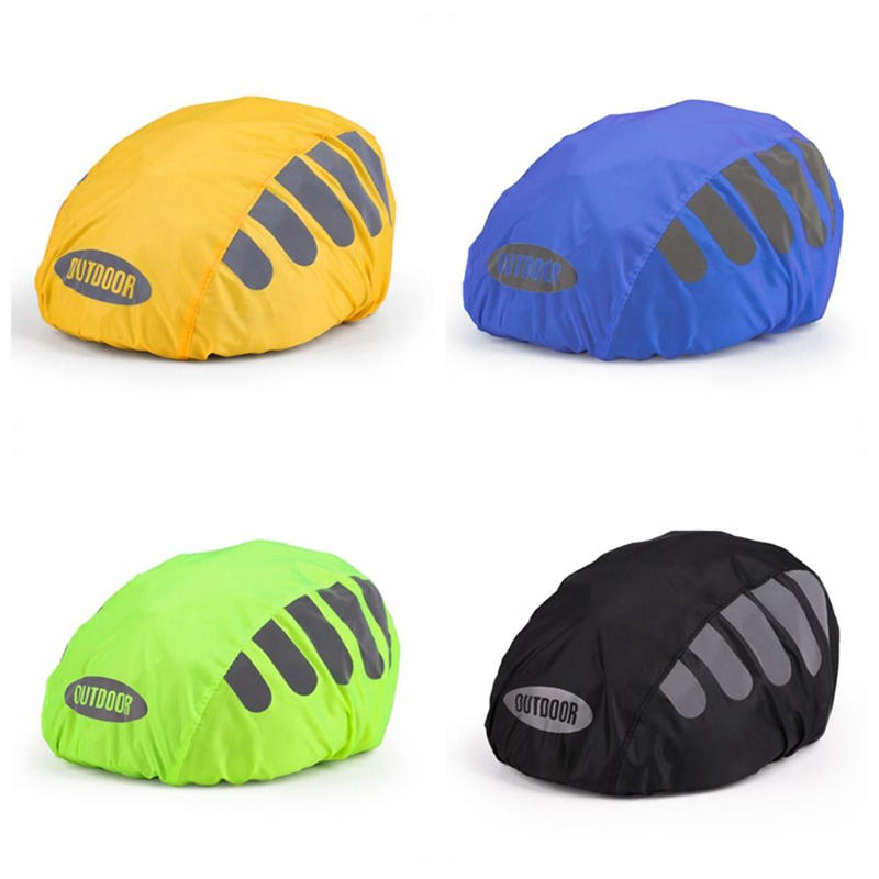 Cycling Visibility Gear - 1 Stück Fahrradhelm-Regenschutz mit reflektierendem Streifen,