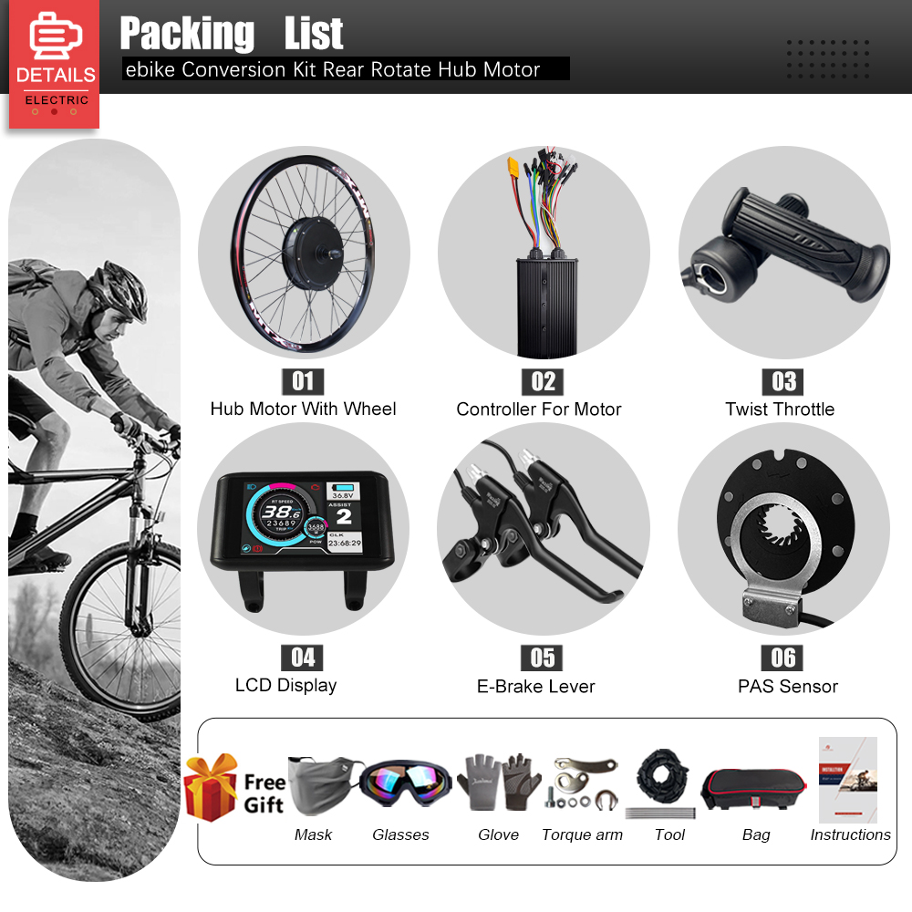 60V 3000W Elektrofahrrad-Umrüs – Cycling Gear Kit Bewertung und Preis