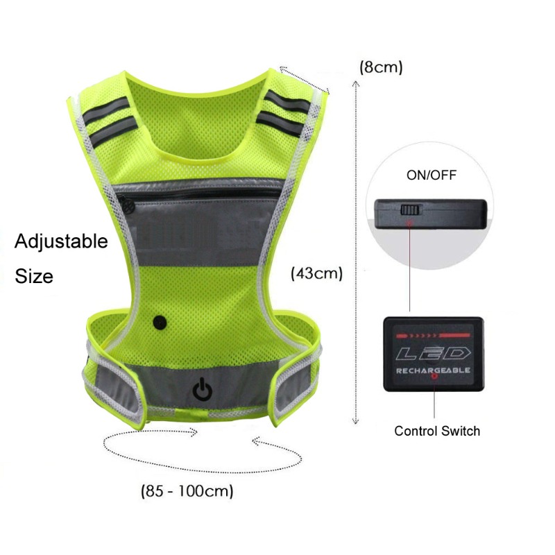 LED-Leucht-Sportbekleidung aus – Cycling Visibility Gear Bewertung und Preis