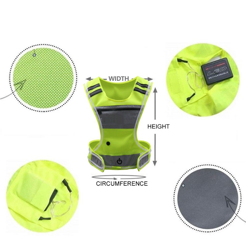 LED-Leucht-Sportbekleidung aus – Cycling Visibility Gear Bewertung und Preis